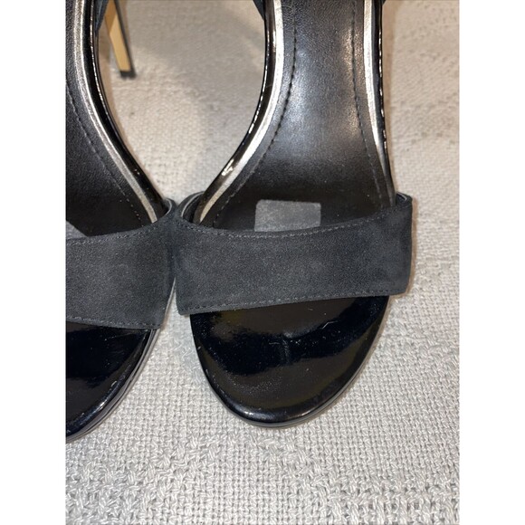 White House Black Market Dress Pumps Women's Size 8 B Black Leather Ankle Strap - Picture 9 of 12